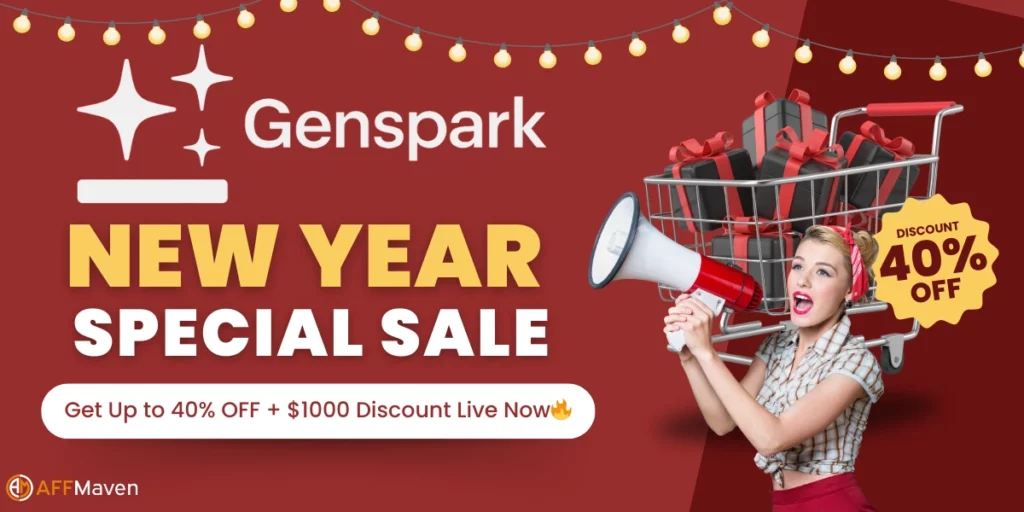 Saldi di Capodanno Genspark: offerta da 1000 $ di sconto da non perdere 🔥 5 Saldi di Capodanno Genspark