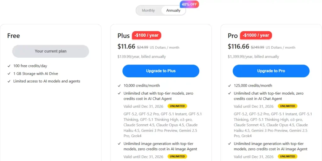 Genspark New Year Sale: $1000 OFF Deal You Can't Miss 🔥 8 Genspark Pricing Plans