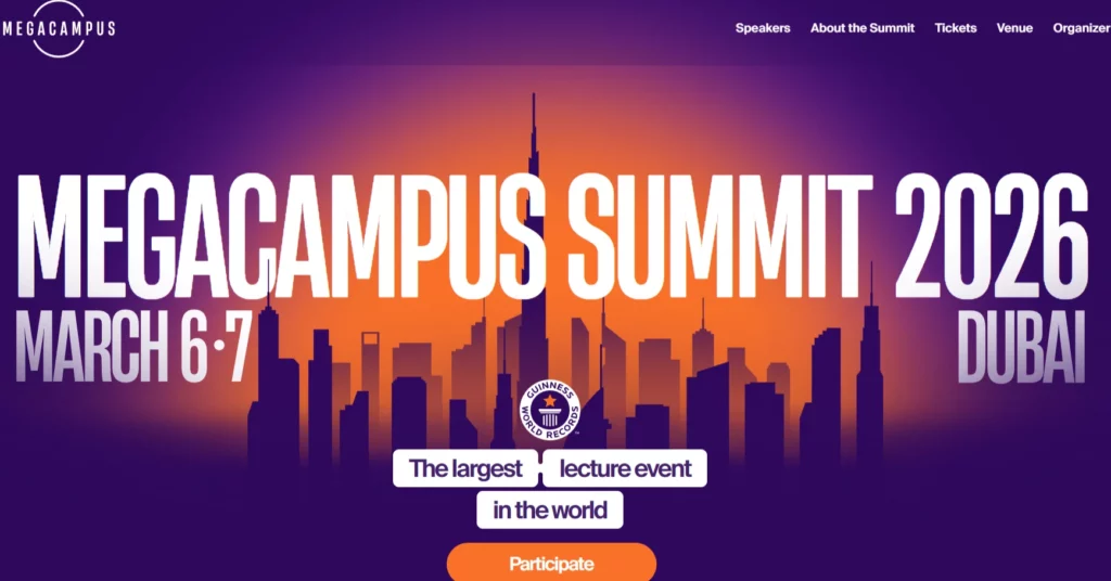 Megacampus Summit 2026 Dubai: Dates, Tickets & Speaker Lineup 4 Megacampus Summit 2026