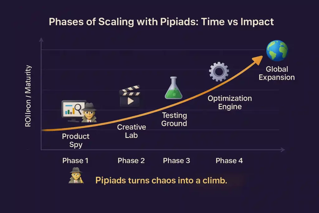 PiPiADS Data for TikTok: The E-commerce Scaling Cheat Code (2026) 10 Phases of Scaling with Pipiads