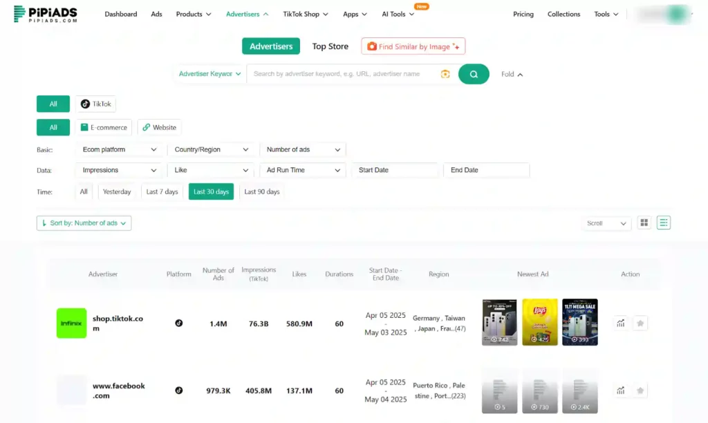 PiPiADS Review 2026: #1 TikTok Ads Spy Tool to 10x Your Sales? 10 PiPiADS - Advertiser Analysis Tools