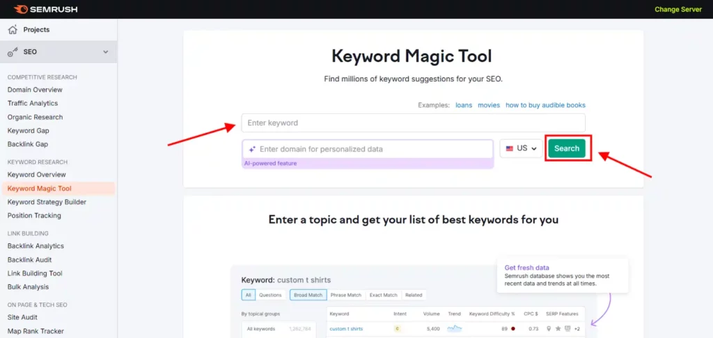 Niche Edits 101: Fast-Track Your Link Building Strategy 7 Semrush - Keyword Magic Tool